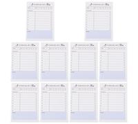 10 Pièces Carnet de Planification Hebdomadaire Papier | Aide à Prioriser les Tâches, Suivre les Dates, Organiser Cours et Travail au Bureau, Couleurs Claires, Impression Soignée