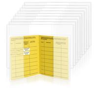 10 Pièces Carnet Vaccination Étui Protection 137 X 197 Mm, Double Étui Pliable, Couvertures de Passeport, Protecteur de Passeport en Plastique Transparent pour Carte de Pression Artérielle Passeport