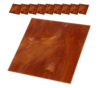 10 Pièces Carreaux de Verre Coloré pour Loisirs Créatifs, Vitraux | Verre Artisanal, Motifs Uniques et Excellente Transmission Lumineuse, Usage Église, Finition Solide