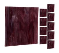 10 Pièces Carreaux Mosaïque en Verre pour Projets Motifs Vitraux | Feuille de Verre pour Loisirs Créatifs, Transmission Lumineuse, Détails Fins, Teinte Pourpre