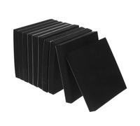 10 Pièces Carrés Isolants en Mousse Autocollants Noirs