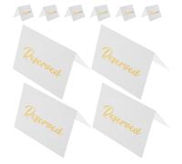 10 Pièces Carte de Placement Double Face en Marque Place Doré
