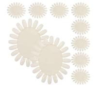 10 Pièces Carte de Présentation Ovale pour Faux Ongles, 20 | Usage Maison et Salon, Pratique de Manucure, Surface Lisse, Beige, Facile à Nettoyer