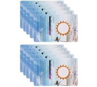 10 Pièces Carte de Test UV en PVC, Lecture Rapide, Format Poche | Terrariums en Verre et Sorties, Contrôle Portable, Usage Simple, pour Gardiens et Personnes Attentives