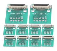 10 Pièces Carte Fpc 10p 2,54/1,0 en PVC pour Câbles et Écrans LCD | Montage Rapide, Format Léger et Solide, Vert, pour Appareils Photo Numériques et Liaisons D’adaptateur