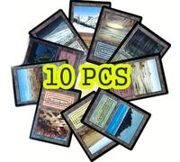 10 pièces Cartes proxy Magic The Gathering avec noyau noir, terres doubles, terres de recherche, terres de choc P9 MTG Papetier
