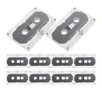 10 Pièces Cassette Audio D’Enregistrement Vierge 60 | Style Vintage, Réinscriptible et Réutilisable, pour Lectures et Enregistrement de Discours, Étui Rigide Transparent