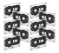 10 Pièces Cassette Audio Vierge en Plastique Noir 60 | Compatible Plupart des Lecteurs Classiques, Capacité D'enregistrement Prolongée, Boîte Rigide Transparente Incluse
