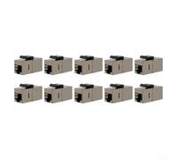 10 pièces Cat.6 blindées pour crics métalliques 10G 10 pcs | Design blindé en métal, prend en charge des vitesses de 10 G, broches plaquées or, outil pour une installation libre