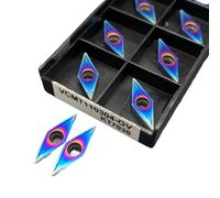 10 pièces CBN PCD Nano Bleu VCMT110304-GV KT7030 sont utilisées for le traitement des outils PCD en acier dur et en fonte, ainsi que for le cuivre et l'aluminium.