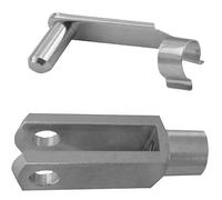 10 pièces - chape 8x32 - M8 avec goupille de sécurité + contre-écrou