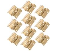 10 Pièces Charnière de Meuble à Quatre Volets 180 Degrés, Fer, Or | Installation Kit Inclus, Montage Droit, Ouverture Souple, pour Meubles de Chambre et Tables Pliantes