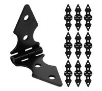 10 Pièces Charnière de Porte de Jardin Robuste, en Fer Noir | Portillon de Clôture, Design Polyvalent Supportant une Forte Charge, Finition Élégante Noire
