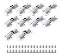 10 Pièces Charnière Invisible, Charnière Porte Placard Armoire Fermeture, 90 Degré Charnières de Cuisine pour Porte de Meuble Acier, avec Vis