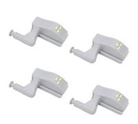 10 Pièces Charnière Led Lumières Lumière Chaude Ou Froide Lampe D'Armoire Abs Charnière Lumière Avec 3 Perles De Lampe Led Armoire Armoire Lumière De Capteur Universelle (Lumière Chaude + Batterie)