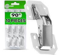 10 Pièces Charniere Porte Placard avec Angle D'ouverture de 90° avec Ressort de Pression - Charniere Porte Cuisine Fabriquée en Acier avec Revêtement Nickelé - Garantie de 5 Ans - ONIX TECH