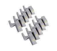 10 Pièces Chaud Blanc Froid Armoire Placard Armoire LED Charnière Lumière pour Chambre Cuisine Placard Lampe de Nuit (Lumière Blanche)