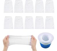 10 Pièces Chaussette Filtre Skimmer Piscine,Préfiltre Nylon à Maille Ultra-Fine,Capture Feuilles,Insectes,Débris,Compatible Piscine Hors Sol,Intex,Fontaine