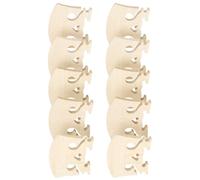 10 Pièces Chevalet de Violon en Bois D’érable Cœur, Beige | Accessoire pour Performances et Enregistrement, Forme Simple et Stylée, Étui Protecteur Inclus
