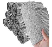 10 Pièces Chiffon à Vaisselle en Fil de Fer,Torchon Cuisine Lingettes Nettoyantes,Eponge Magique Eponge,Eponge Vaisselle Double in Fils Métallique e Fibre Végétale 30x30cm