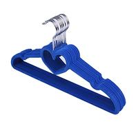 10 pièces Cintre, Robuste des vêtements légers Slim Hanger, Gilet de vêtements sans Glissement, Velours en Forme de Coeur, Manteau pour économiser l'espace, Chemises, Pantalons(Bleu)