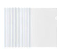 10 Pièces Clair A4 Dossier Coulissante, Plastique Dossier de Fichiers avec Reliure Barre Coulissante, Chemise de Couvertures de Rapports pour École Bureau Accueil Documents Classification (Blanc)