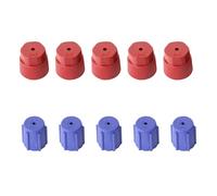 10 Pièces Climatisation De Voiture Bouchons,Capuchon De Noyau De Valve A/C,Bouchon De Service De Climatisation Universel,Bouchon Port Charge Couverture De Réfrigérant Auto,Rouge,Bleu,Kiuiom
