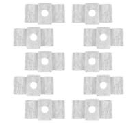 10 Pièces Clip de Grille Métallique M Galvanisé pour Caillebotis, | Métal Galvanisé, Structure Haute Résistance, Anti-vibrations, pour Barres de Grilles et Marches D’acier