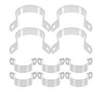 10 Pièces Clip de Tube, Support en U à Deux Trous | Fixation Argentée, des Vibrations Bruit, Installation Simple pour Tuyaux et Flexibles