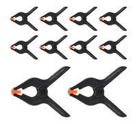 10 Pièces Clips à Ressort Robustes en Plastique Noir | Pince Portable sans Coussinets, Finition Texturée, Usage sur Établi et Organisation Domestique, pour Artisans et Bureau