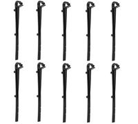 10 Pièces Clips de Fixation de Gouttière en Plastique ABS, Crochet Droit | Grille et Brosse, Placement Sécurisé, Protège des Débris, Adapté aux Gouttières Basses et Plates