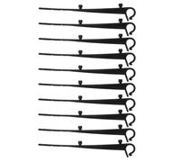 10 Pièces Clips de Gouttière en Plastique ABS Noir, Crochet Droit 6 | Fixation Stable pour Grillage et Gouttières, Pose Simple, Protection Solide, Toits Plats ou Bas