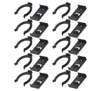 10 Pièces Clips de Plinthe Cuisine en Plastique Noir, 39mm, Lot | Fixations à Pression Réutilisables, Raccord D’angle Facile, pour Pied de Socle et Panneau de Meuble