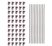 10 Pièces Clips de Tige pour Plantes Grimpantes, , Plastique Fer | Fixation des Branches, Insertion Facile le Sol, Jardin et Arrière-cour, Marron, pour Tiges