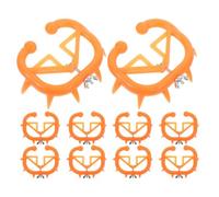 10 pièces clips nasaux orange en plastique pour veaux et bovins | Forme simple, usage facile, outil de sevrage, pour éleveurs et vétérinaires, usage répété