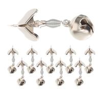 10 Pièces Cloche D’Alerte à Pêche en Métal Argenté Portable