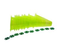 10 Pièces Cloche de Jardin pour Plantes en Polyester Vert Ventilation | Protection Réutilisable les Gelées Précoces, Transmission Lumineuse Élevée, Diffusion Douce, Installation Rapide Autour