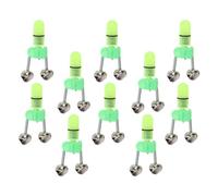 10 Pièces Cloche de Pêche à LED pour Canne à Alarme Portable