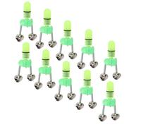 10 Pièces Cloche de Pêche LED à Double Alarme pour Canne à Pêche