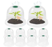 10 Pièces Cloche Pour Pla-ntes De Jardin, Dôme D'humidité Pour Plan-tes, Plan-tes Succulentes Couvercle En Plastique Jardin, Couverture De Cloche De Dôme De Pla-nte -ni Serre En Plastique(16x18 Cm)