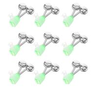 10 Pièces Cloches Jumelles de Pêche Clip Style Alarme Nuit Canne