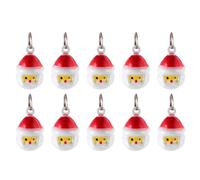 10 Pièces Clochette Père Noël, Pendentif Multiusage | Fer Métallique, Motif Festif, Attache Facile, pour Bracelets, Bricolage Bijou, Petites Bêtes