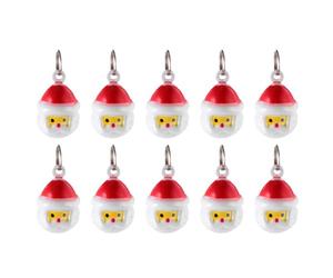 10 Pièces Clochette Père Noël, Pendentif Multiusage | Fer Métallique, Motif Festif, Attache Facile, pour Bracelets, Bricolage Bijou, Petites Bêtes