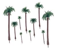 10 Pièces Cocotier Modèle, Palmier Artificiel, Mini En Plastique Palmier, Modèle De Paysage Cocotier, Modèle De Miniature Paysage, Pour Train Miniature Architecture Ferroviaire Diorama Diy Décor