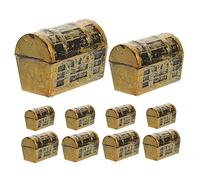 10 Pièces Coffret Au Miniature Pirate Rétro Décoration pour Halloween Rangement Accessoires Stable Petits de Grands