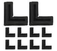 10 Pièces Coin de Cadre Moustiquaire en Plastique Noir, Angle 90 | Accessoire à Angle Fixe, Installation Pratique, Usage Bricolage, Pièce Rainurée pour Cadre de Porte Moustiquaire