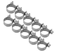 10 pièces collier de serrage Mini tuyau de conduite de carburant collier de tuyau en acier inoxydable attache de tuyau pour tuyau d'air tuyau d'eau tuyau de carburant tuyau en Silicone(16-18Mm)