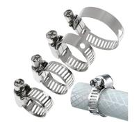10 pièces colliers de serrage colliers de serrage en acier inoxydable cerceau collier de serrage tuyau 304 en acier inoxydable automobile tuyaux pince outil fixe 8-25mm(10PCS 8-12mm)