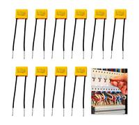 10 Pièces Condensateurs de Sécurité, Suppression des condensateurs, 0.33µF 275V, Type X2, pour Suppression des Interférences Différentielles, Adaptés pour Appareils Électroniques et Électroménagers