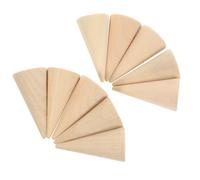 10 Pièces Cône Décoratif en Bois Beige, DIY Minimaliste | Finition Naturelle Lisse, Surface Brute Non Peinte, Prêt à Exposer, pour Bagues, Boucles D'oreilles, Atelier